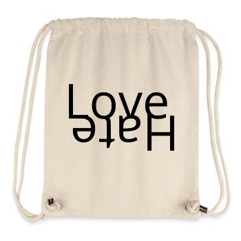Liebe – Hass - Stanley/Stella recycelter Gym Bag - Naturweiß - Vorne