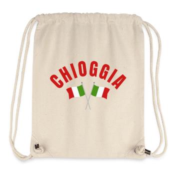 Chioggia Crossed Italian Flags - Stanley/Stella Recycled Gym Bag - natural - Front