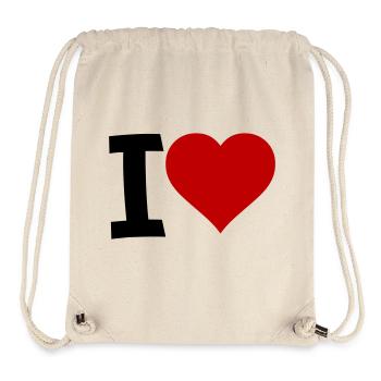 J’adore - Sac à cordon recyclé Stanley/Stella - blanc naturel - Devant