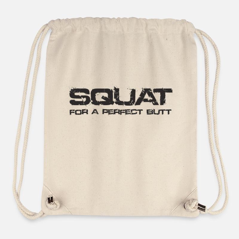SQUAT for a perfect butt - Stanley/Stella recycelter Gym Bag - Naturweiß