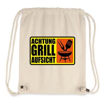 ACHTUNG GRILL-AUFSICHT - Stanley/Stella recycelter Gym Bag - Naturweiß - Vorne