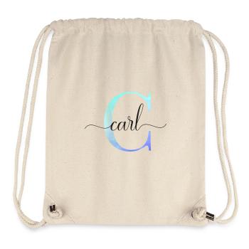 C| Monogramm | Name | Carl | Watercolor - Stanley/Stella recycelter Gym Bag - Naturweiß - Vorne