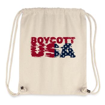 Boycott USA, Boycott America, Glitch USA - Stanley/Stella Recycled Gym Bag - natural - Front