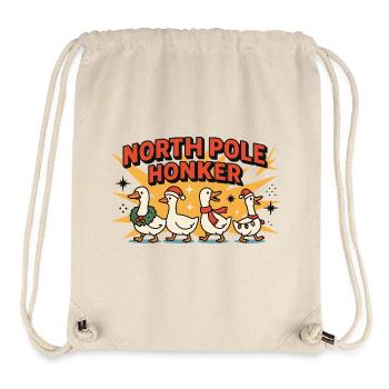 Nordpol Honker Gans Weihnachten Lustiger Weihnachtsmann - Stanley/Stella recycelter Gym Bag - Naturweiß - Vorne