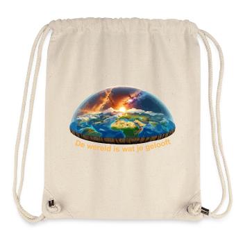 Die Welt ist, was du glaubst - Stanley/Stella recycelter Gym Bag - Naturweiß - Vorne