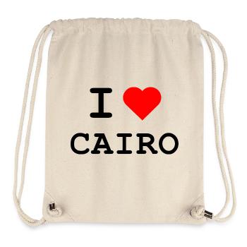 I Love Cairo Heart Design - Stanley/Stella Recycled Gym Bag - natural - Front