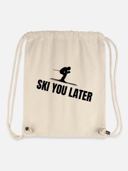 SKI YOU LATER – Funny ski saying - Stanley/Stella Recycled Gym Bag - natural