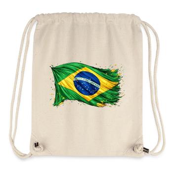 Brazilian Flag Brazil - Stanley/Stella Recycled Gym Bag - natural - Front