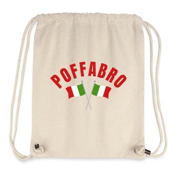 Poffabro Italian Flags  - Stanley/Stella Recycled Gym Bag - natural - Front