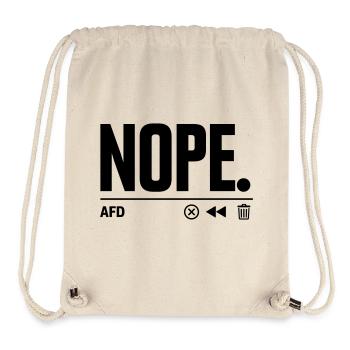 NOPE AfD - Stanley/Stella Recycled Gym Bag - natural - Front