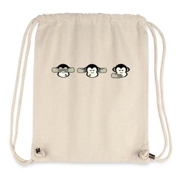 3 monkeys - Stanley/Stella Recycled Gym Bag - natural - Front