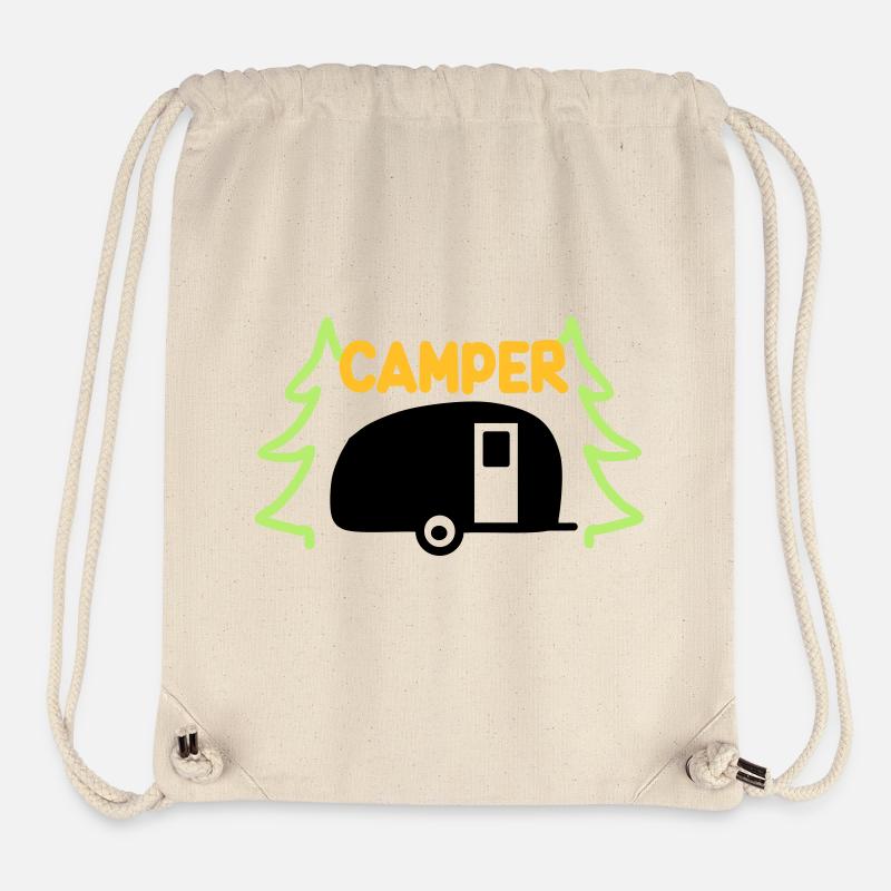 Campeur - prêt pour les vacances - Sac à cordon recyclé Stanley/Stella - blanc naturel