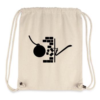 Demolition ball wrecker - Stanley/Stella Recycled Gym Bag - natural - Front