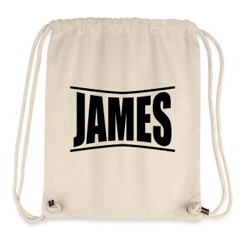 name t-shirt James t-shirt gift idea - Stanley/Stella Recycled Gym Bag - natural - Front