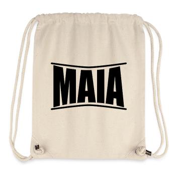 Name T-Shirt Maia T-Shirt Geschenkidee - Stanley/Stella recycelter Gym Bag - Naturweiß - Vorne