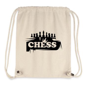 Schach Graffiti Schachfiguren Illustration Logo - Stanley/Stella recycelter Gym Bag - Naturweiß - Vorne