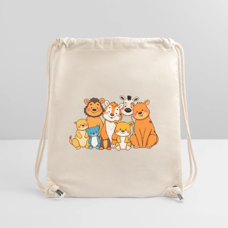 Verspielte Tierfamilie Comic Design Stanley/Stella recycelter Gym Bag