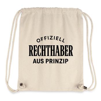 Offiziell Rechthaber - Stanley/Stella recycelter Gym Bag - Naturweiß - Vorne
