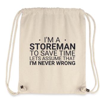 Storeman Never Wrong - Stanley/Stella Recycled Gym Bag - natural - Front