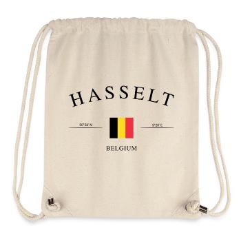 Hasselt Belgique – Souvenir et cadeau de vacances - Sac à cordon recyclé Stanley/Stella - blanc naturel - Devant