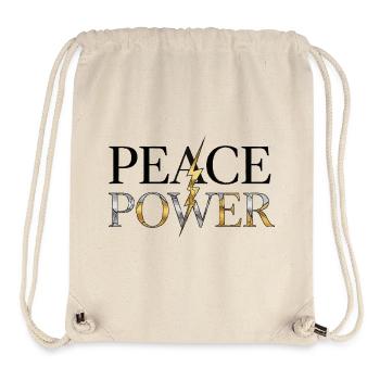 Peace and power - Stanley/Stella Recycled Gym Bag - natural - Front