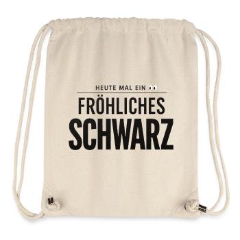 Heute mal ein fröhliches Schwarz lustiger Spruch - Stanley/Stella recycelter Gym Bag - Naturweiß - Vorne