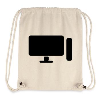 Minimal PC Setup Icon – Gamer Design - Stanley/Stella recycelter Gym Bag - Naturweiß - Vorne