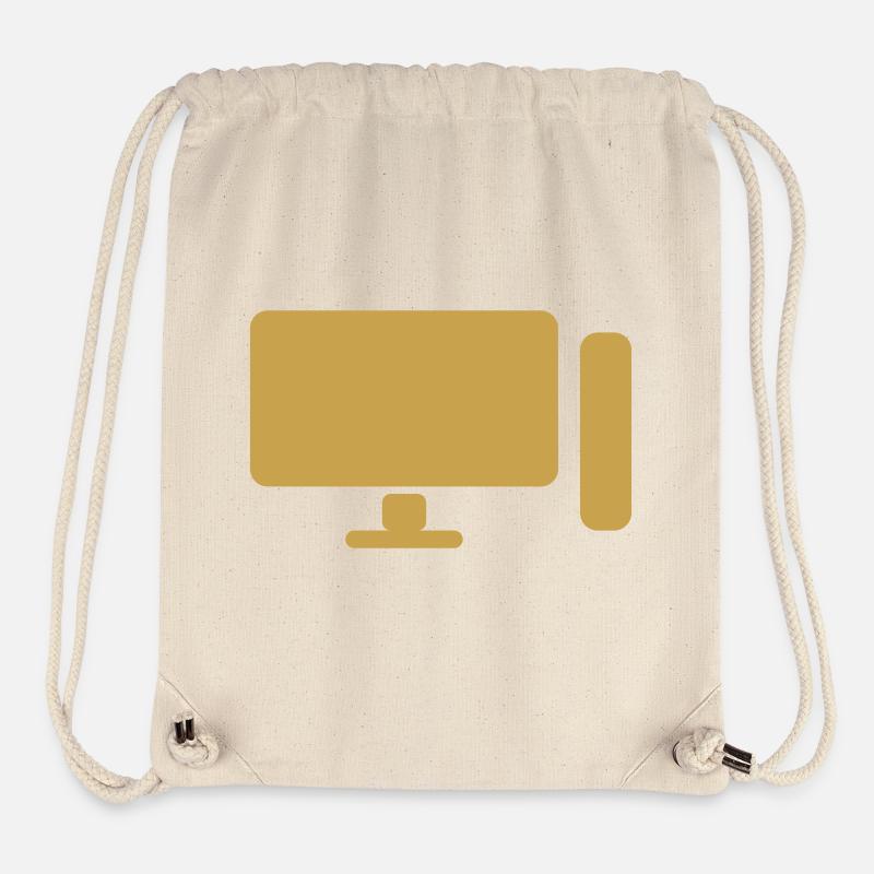 Minimal PC Setup Icon – Gamer Design - Stanley/Stella recycelter Gym Bag - Naturweiß
