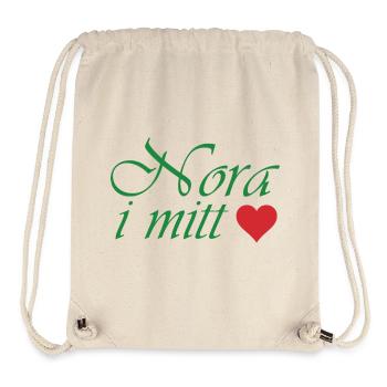 Nora dans mon cœur - Sac à cordon recyclé Stanley/Stella - blanc naturel - Devant