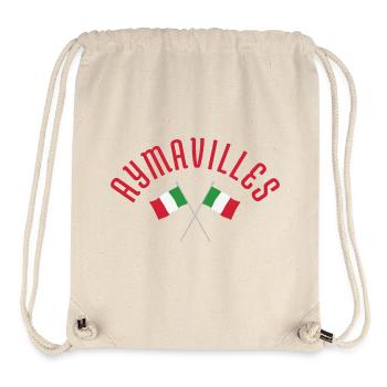 Aymavilles Italian Flags  - Stanley/Stella Recycled Gym Bag - natural - Front