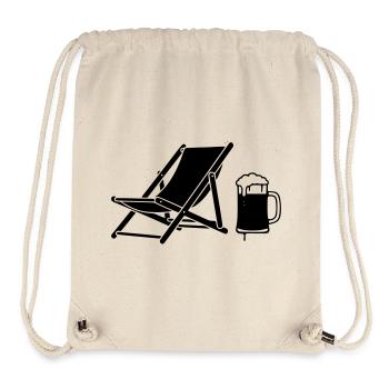 Deck Chair Beer Holiday Icon - Stanley/Stella Recycled Gym Bag - natural - Front