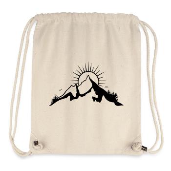 Berg, Wandern, Bergsteigen, hiking, mountain - Stanley/Stella recycelter Gym Bag - Naturweiß - Vorne