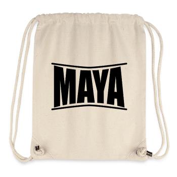 Name T-Shirt Maya T-Shirt Geschenkidee - Stanley/Stella recycelter Gym Bag - Naturweiß - Vorne