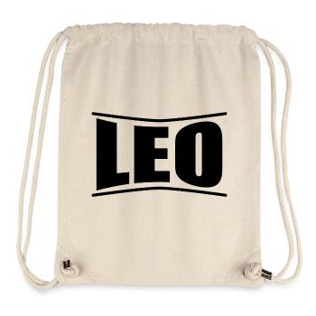 T-Shirt Name Leo T-Shirt Geschenkidee - Stanley/Stella recycelter Gym Bag - Naturweiß - Vorne