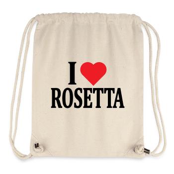 Tee shirt J'aime Rosetta idée cadeau t-shirt - Sac à cordon recyclé Stanley/Stella - blanc naturel - Devant