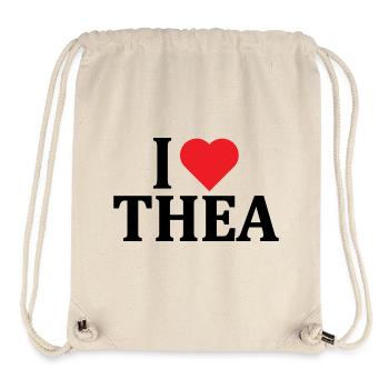t-shirt I love Thea t-shirt gift idea - Stanley/Stella Recycled Gym Bag - natural - Front