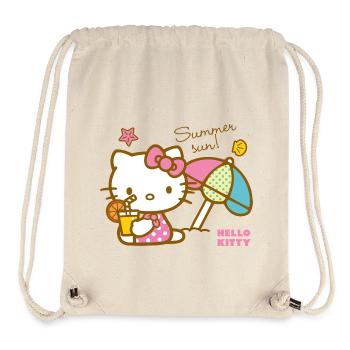 Hello Kitty At The Beach Under A Sun Umbrella - Stanley/Stella Recycled Gym Bag - natural - Front