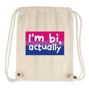 bisexuel drapeau citation fierté drapeau design cdt - Sac à cordon recyclé Stanley/Stella - blanc naturel - Devant