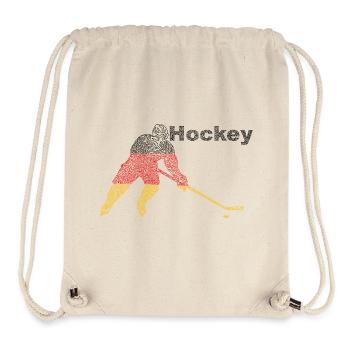 Flaggenfarben Eishockey Silhouette - Stanley/Stella recycelter Gym Bag - Naturweiß - Vorne