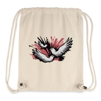 Dreifacher Schwalbenflug-Burst - Stanley/Stella recycelter Gym Bag - Naturweiß - Vorne
