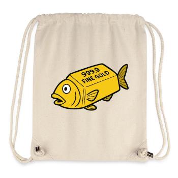 Comic Cartoon Goldfish Gold Bar Fine Gold Fish - Stanley/Stella Recycled Gym Bag - natural - Front