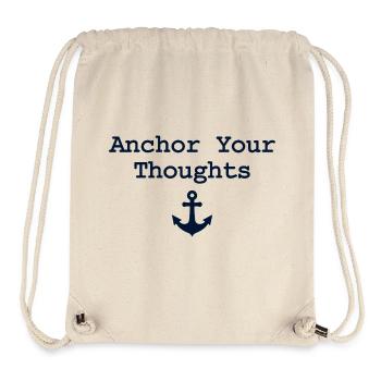 Anchor Your Thoughts Anker Spruch - Stanley/Stella recycelter Gym Bag - Naturweiß - Vorne
