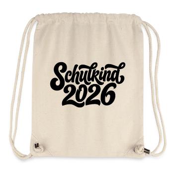 Schulkind 2026 - Stanley/Stella recycelter Gym Bag - Naturweiß - Vorne