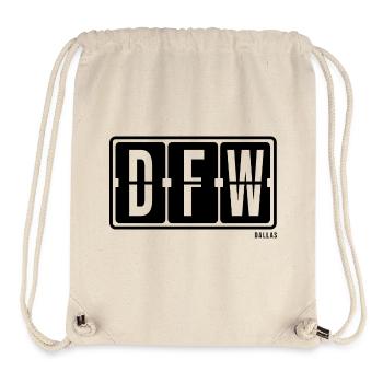 Dallas DFW, City Souvenir Tasche, Mütze, Socken - Stanley/Stella recycelter Gym Bag - Naturweiß - Vorne