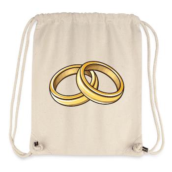 Eheringe Hochzeit - Stanley/Stella recycelter Gym Bag - Naturweiß - Vorne