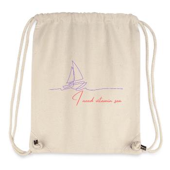 Motif de la navigation en mer vitaminée - Sac à cordon recyclé Stanley/Stella - blanc naturel - Devant