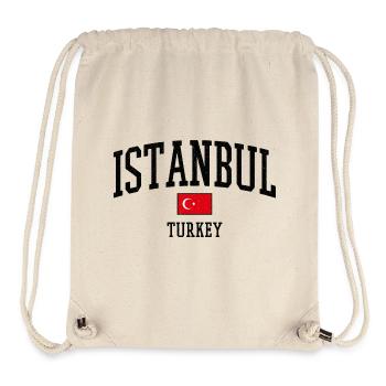 Istanbul Turkey Flag Motif Graphic - Stanley/Stella Recycled Gym Bag - natural - Front
