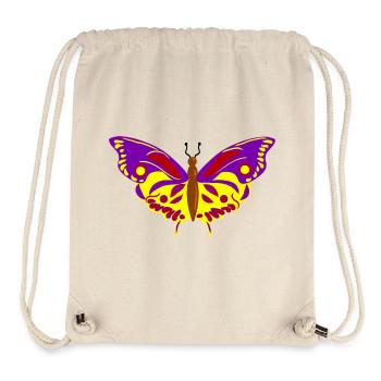 Vol de Papillon multicolore - Sac à cordon recyclé Stanley/Stella - blanc naturel - Devant