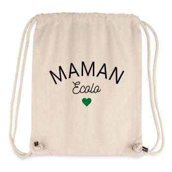 ECO MOM, Herz, Ökologie, Natur, Zitat, Satz - Stanley/Stella recycelter Gym Bag - Naturweiß - Vorne