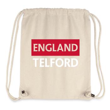 Englische Wimpel mit Telford-Text - Stanley/Stella recycelter Gym Bag - Naturweiß - Vorne